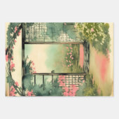 横向日本のき絵を描エフェラNo10 ラッピングペーパーシート (正面)