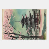 横向日本のき絵を描エフェラNo12 ラッピングペーパーシート (正面3)