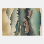 横向日本のき絵を描エフェラNo14 ラッピングペーパーシート (正面3)