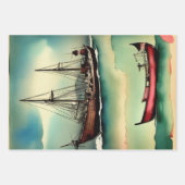 横向日本のき絵を描エフェラNo14 ラッピングペーパーシート (正面2)