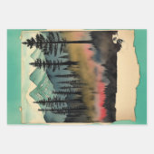 横向日本のき絵を描エフェラNo14 ラッピングペーパーシート (正面)