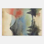 横向日本のき絵を描エフェラNo15 ラッピングペーパーシート (正面3)