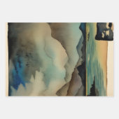 横向日本のき絵を描エフェラNo15 ラッピングペーパーシート (正面)