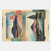 横向日本のき絵を描エフェラNo1 ラッピングペーパーシート (正面)