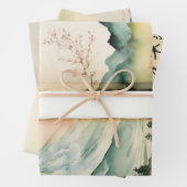 横向日本のき絵を描エフェラNo6 ラッピングペーパーシート (インサイチュ)