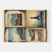 横向日本のき絵を描エフェラNo7 ラッピングペーパーシート (正面2)