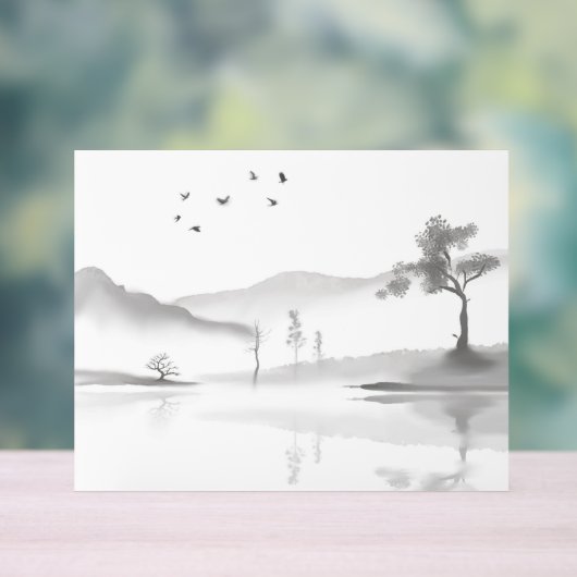 横向日本のき背景 アクリルサイン (ニュートラル)