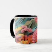 横向日本のき3D効果背景 マグカップ (正面左)