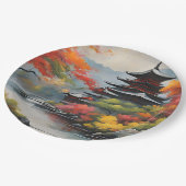 横向日本のき ペーパープレート (アングル)