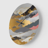 横向日本のき ラージ壁時計 (傾斜)