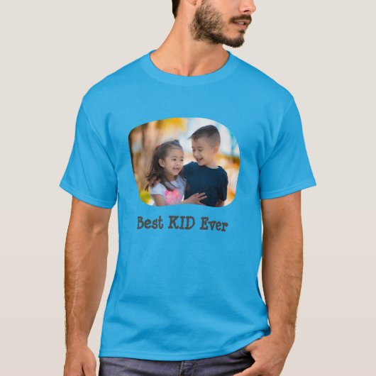 横向最高のきの家族の写真をアップロードするKID Tシャツ (正面)