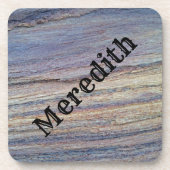 横向素朴きストライプのWoodgrainという名前を追加 コースター (正面)