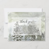 横向素朴き葬儀お礼ノートカード サンキューカード (正面)