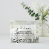 横向素朴き葬儀お礼ノートカード サンキューカード (スタンド正面)