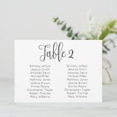 横向結婚きシーティングチャート。テーブモダンル計画 招待状 (スタンド正面)