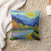 横向絵画き クッション (ブランケット)