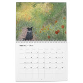 横向縁どきカレンダーの横 カレンダー (2月 2026)