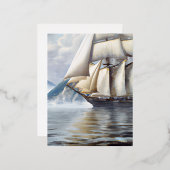 横向航海のき 箔シーズンポストカード (正面/裏面)