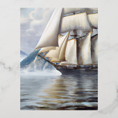 横向航海のき 箔シーズンポストカード (正面)