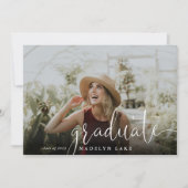 横型エレガント4枚の写真2023年卒業インビ 招待状 (正面)