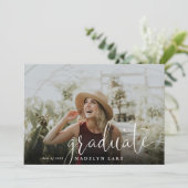 横型エレガント4枚の写真2023年卒業インビ 招待状 (スタンド正面)