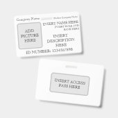 横型カスタムIDバッジ バッジ (正面＆裏面)