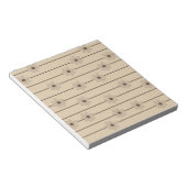 横型ストライプブラウンカーキフラワーY2Kパターン ノートパッド (アングル)