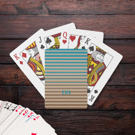 横型ストライプモノグラム トランプ