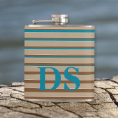 横型ストライプモノグラム フラスク