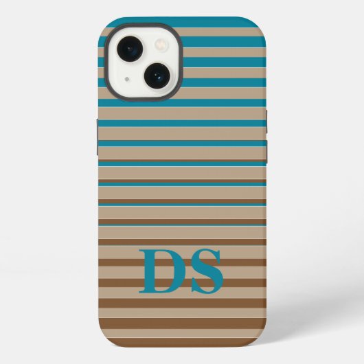 横型ストライプモノグラム iPhoneケース (裏面)