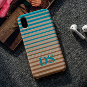 横型ストライプモノグラム iPhoneケース