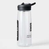 横型ビジネスロゴブランディング- QRコード – 文字 ウォーターボトル (左面)