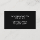 横型フォトベビーモダン撮影ミニマル者 名刺 (裏面)