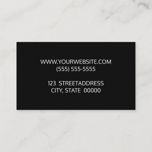 横型フォトベビーモダン撮影ミニマル者 名刺 (裏面)