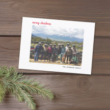 横型フォトメリークリスマススクリプトレッドプレイド