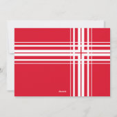 横型フォトメリークリスマススクリプトレッドプレイド シーズンカード (裏面)