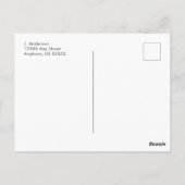 横型フォト卒業ありがとうございました ポストカード (裏面)