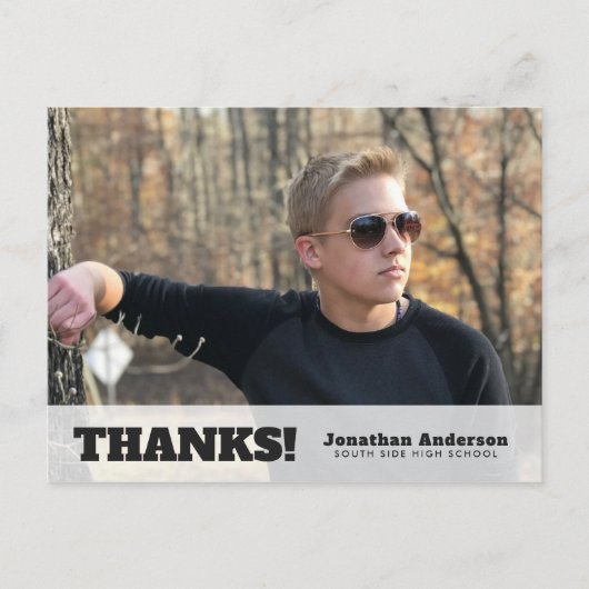 横型フォト卒業ありがとうございました ポストカード (正面)