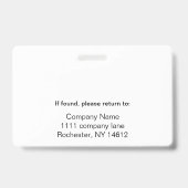 横型ホワイトIDバッジ バッジ (裏面)