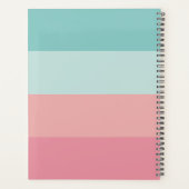 横型モダンストライプパステルピンク&ブルー プランナー手帳 (裏面)