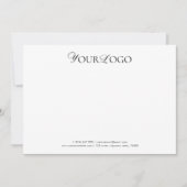 横型ロングビジネスロゴ会社のカスタム ノートカード (正面)