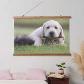 横型風景ファミリーペット写真カスタム 吊り下げ型タペストリー (寝室)