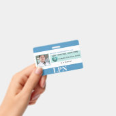 横型LPN免許プラクティカルナース フォトID バッジ (手持ち)
