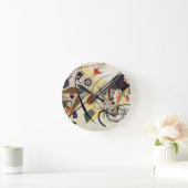 横断ライン ラウンド壁時計 (ホーム)