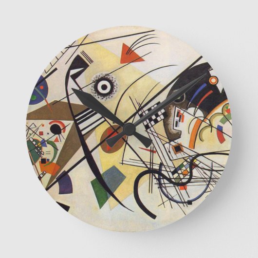 横断ライン ラウンド壁時計 (正面)