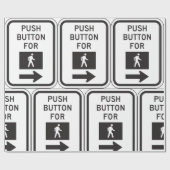 横断標識用の押しボタン ラッピングペーパー (フラット)