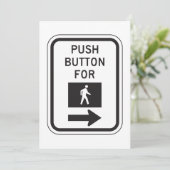 横断標識用の押しボタン 招待状 (スタンド正面)