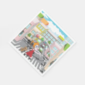 横断歩道に乗った少女 スタンダードランチョンナプキン (角)