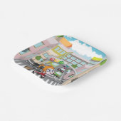 横断歩道に乗った少女 ペーパープレート (傾斜あり)