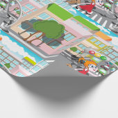 横断歩道に乗った少女 ラッピングペーパー